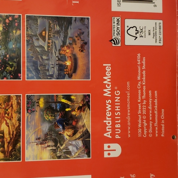 2023 Disney Dreams Thomas Kinkade 16 month wall calendar 12" x 12" - Picture 9 of 12